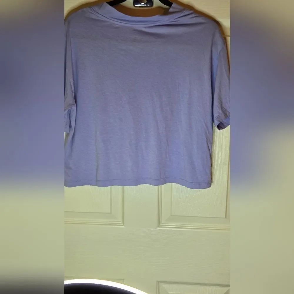 The North Face M Lavender Sweet  Half Dome Cropped ShrtSlv Logo Women's T-Shirt - Picture 7 of 7